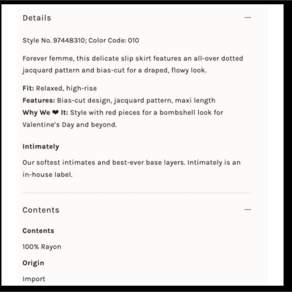 Intimately Free People NWT Sweet On You Bias Half Slip Maxi Skirt Clean Ivory - Picture 11 of 14